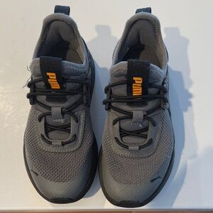 Puma Slip in Shoes with Vibrant Orange Accent